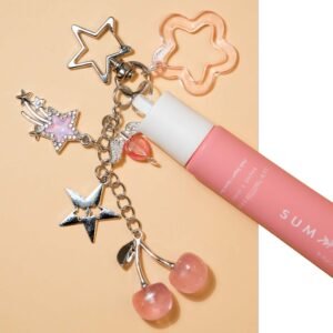 Summer Fridays 0.5oz - Star & Cherry Charm Keychain - Cute Travel Accessory