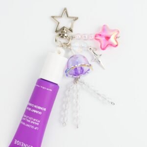 Lip Gloss Keychain for LANEIGE 0.35 Oz Lip Balm, Lipgloss Holder Keychain Cap Gift For Her