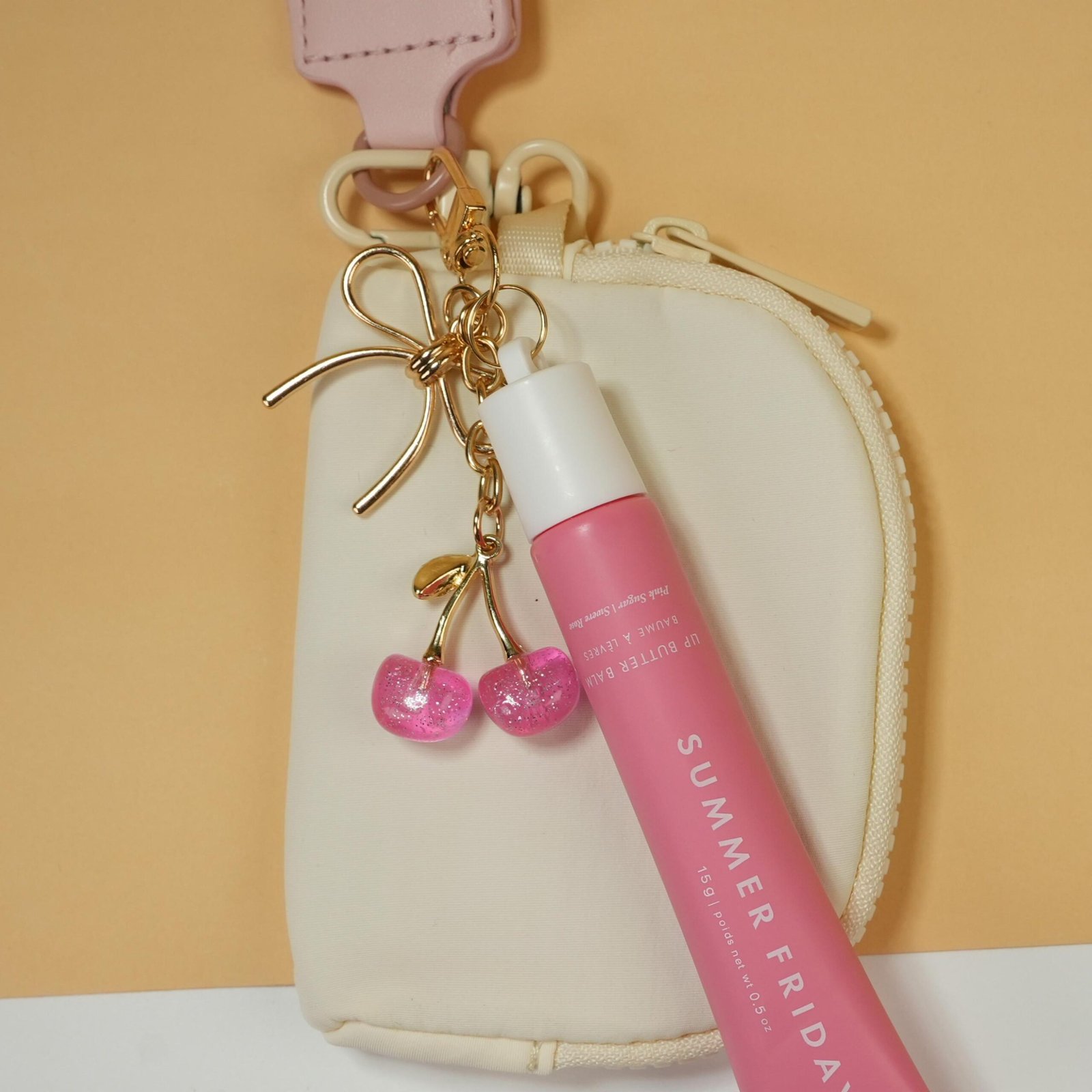 Handmade keychain cap for Summer Fridays 0.5 Oz Lip Balm,lip gloss cap keychain