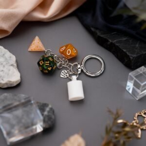 Three-Dice Lip Balm Keychain Cute Charm + Summer Fridays Compatible