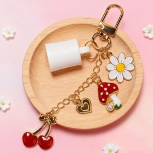Summer Fridays 0.5oz Cherry Mushroom Daisy Lip Gloss Keychain